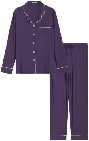 Latuza Women's 32"/34" Inseam Tall Pajama Set Bamboo Viscose Pj Set Tall Size | Amazon (US)
