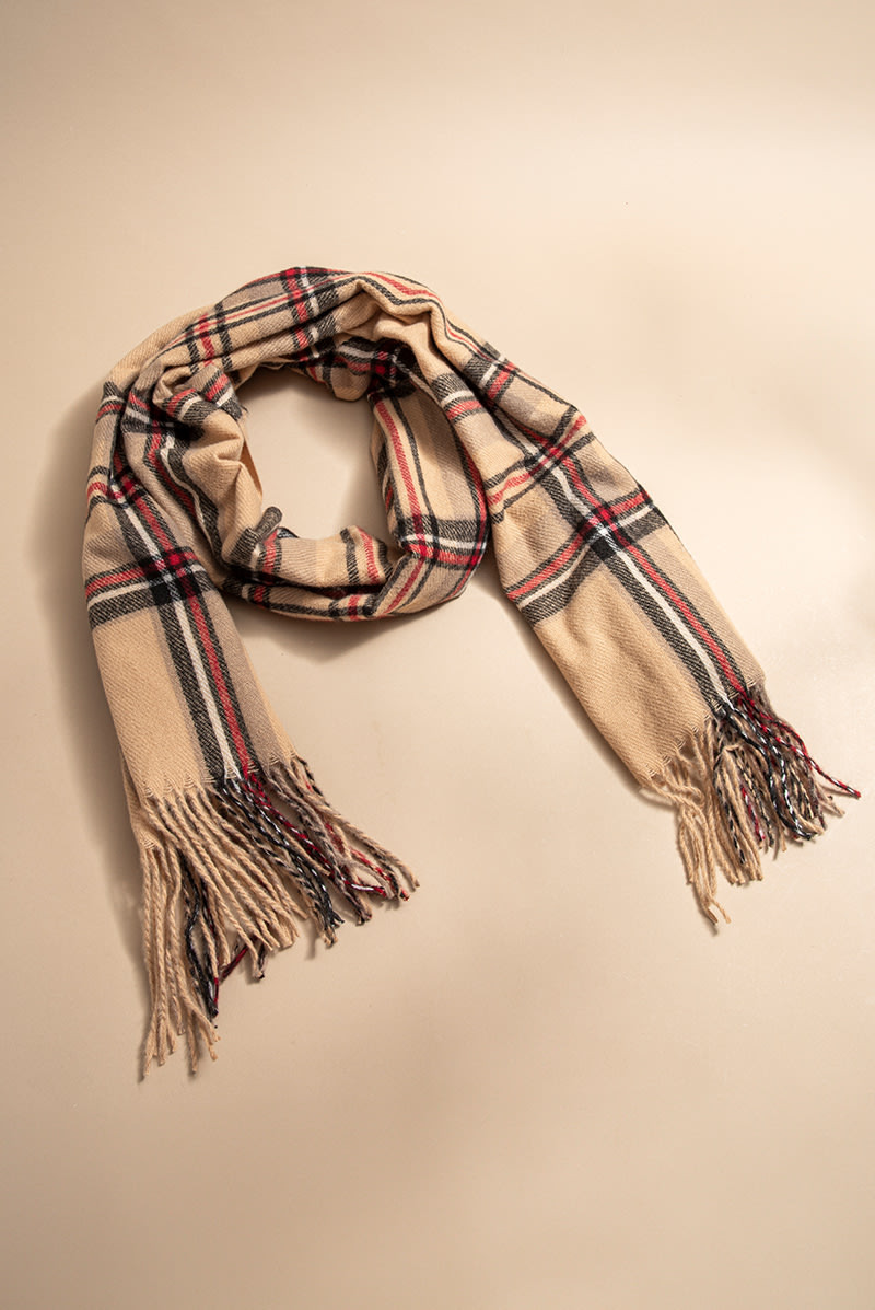 Debbie Designer Plaid Scarf | Francesca's