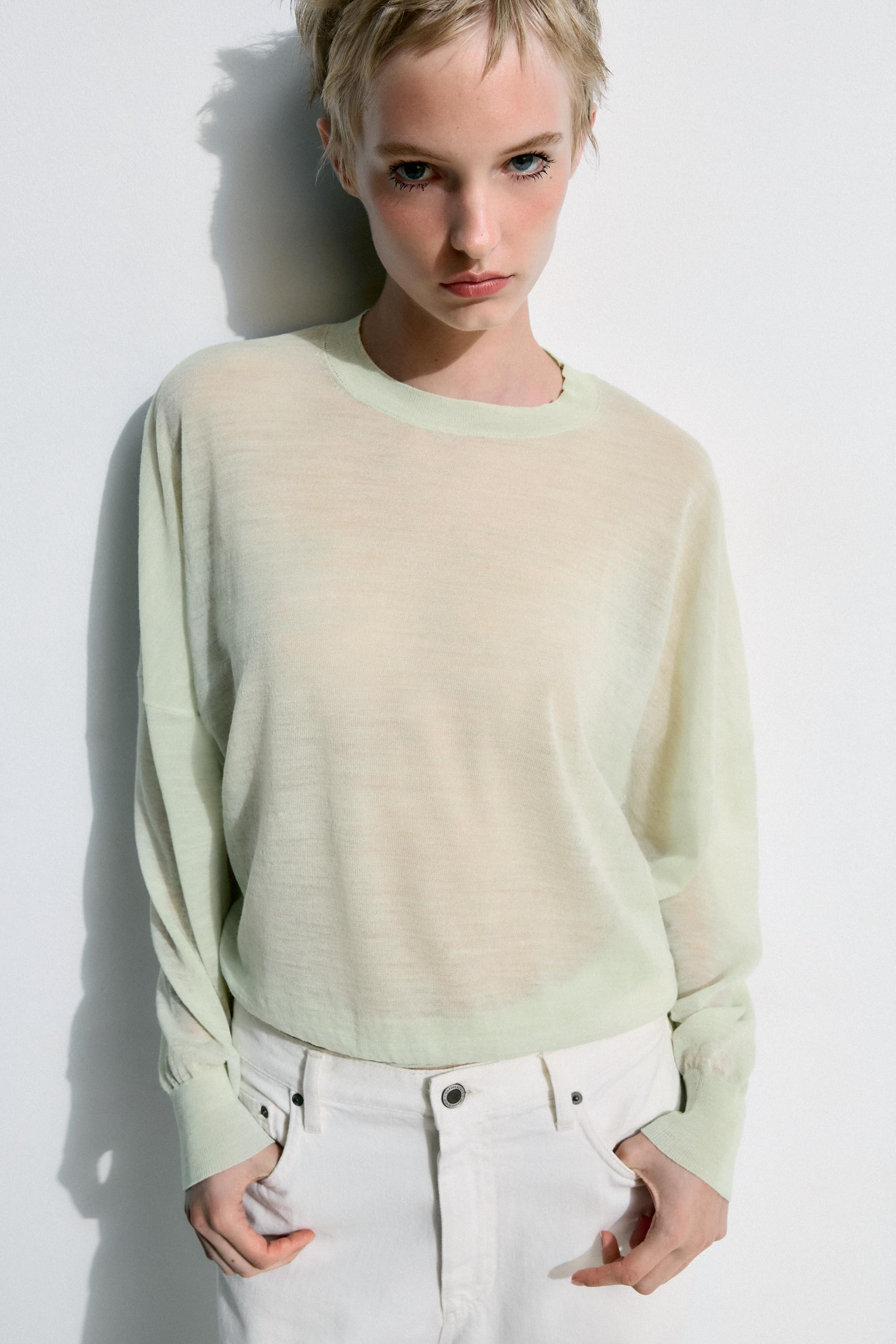 EXTRA FINE WOOL BLEND KNIT JUMPER | Zara AU