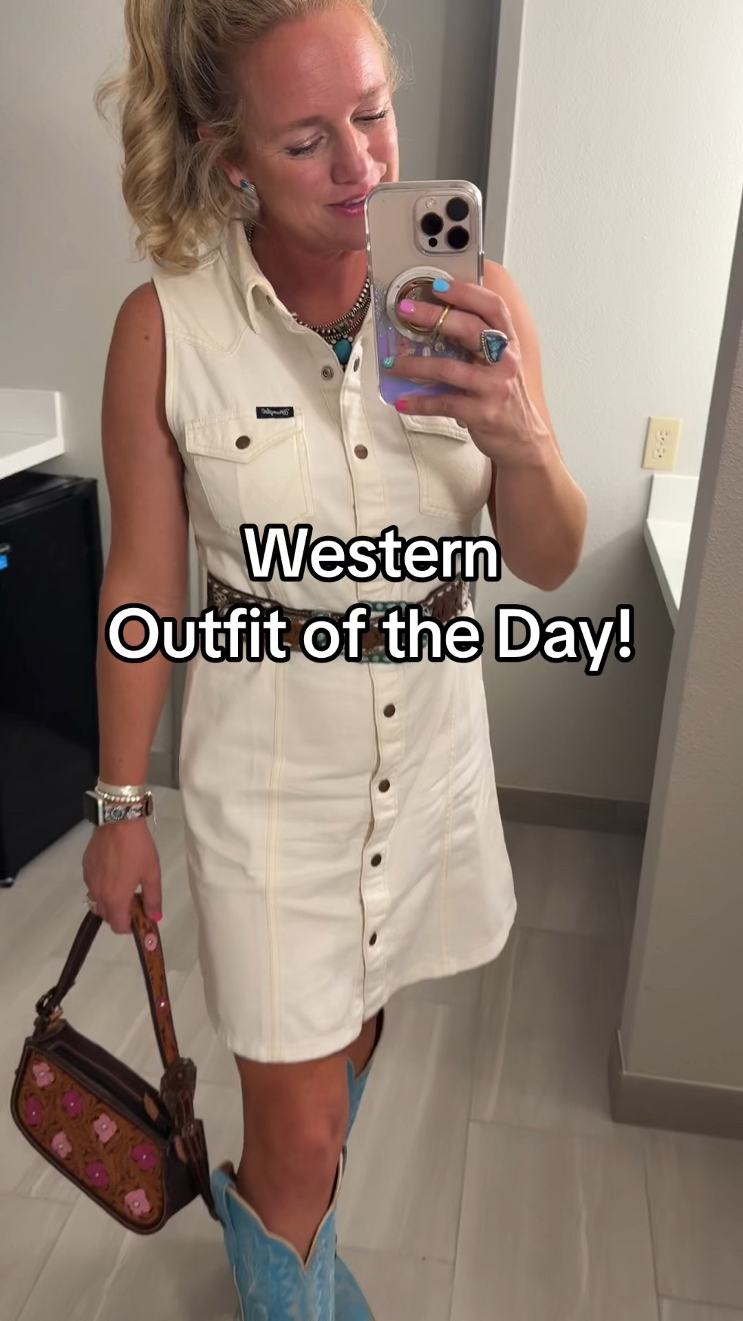 Western ootd, western wear, cowgirl finds, country concert outfit, blue cowgirl boots, turquoise belt, turquoise accessories, amazon finds, rodeo style, girls night out, brunch ootd, girls day, date night style, western finds, 

#LTKFestival #LTKWatchNow #LTKStyleTip