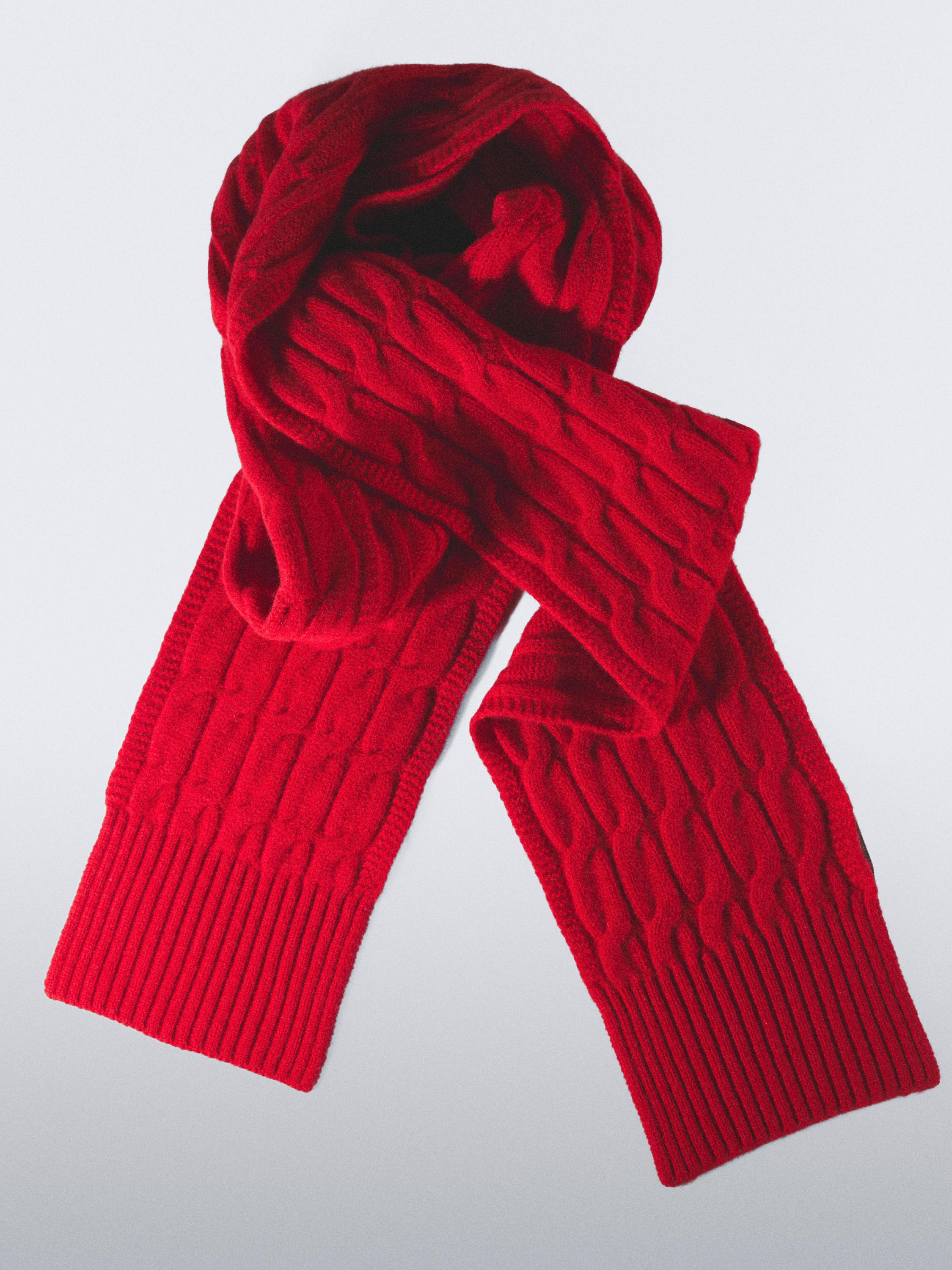 Braided wool blend scarf | Massimo Dutti UK