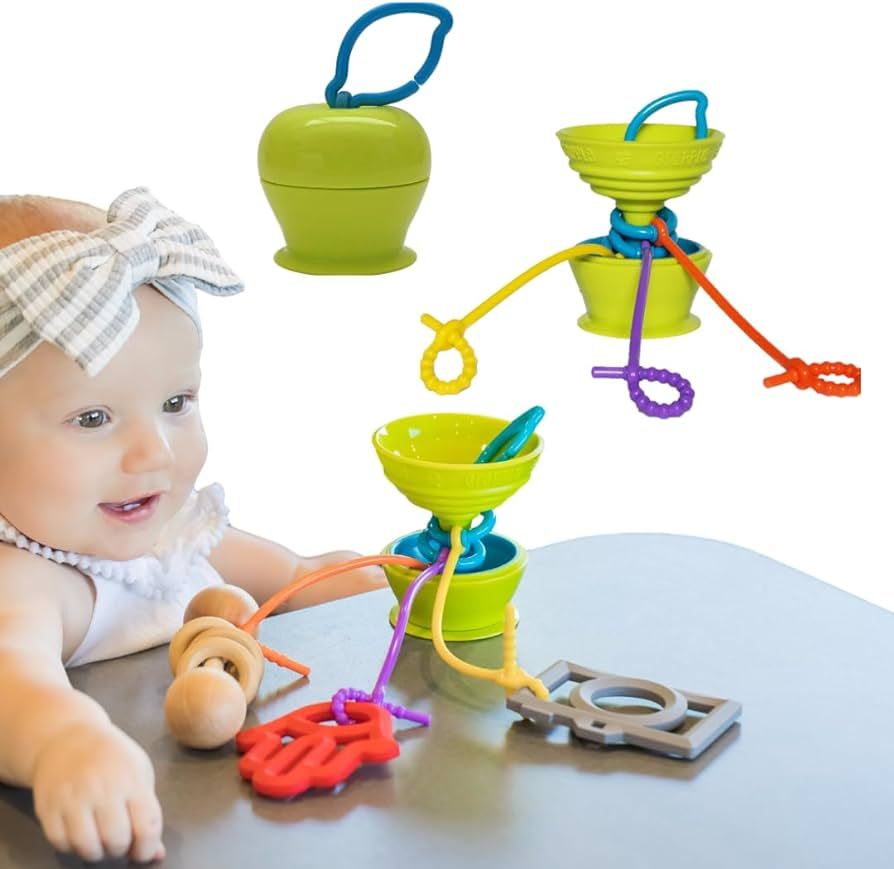 Grapple Suction Cup High Chair Toys Holder | 3 Toy Tethers Keep Toys from Falling | Holds Teether... | Amazon (US)