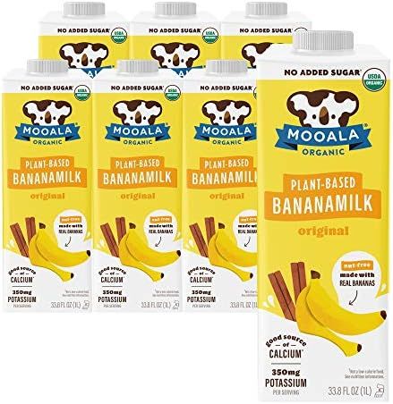 Mooala – Organic Original Bananamilk, 1L (Pack of 6) – Shelf-Stable, Non-Dairy, Nut-Free, Gluten-Fre | Amazon (US)