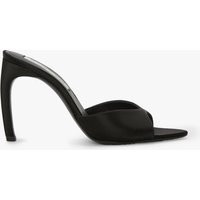 Victoria Beckham Harlow Open Toe Mule In Black Satin - Size 40 UK | Victoria Beckham US