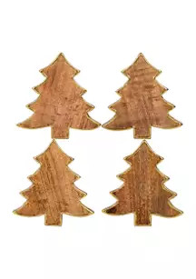 Christmas Tree Coasters - Set of 4 | Belk