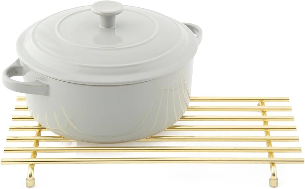 simplywire – Trivet – Heat Resistant – Kitchen Worktop Protector – Large – Light Gold | Amazon (UK)