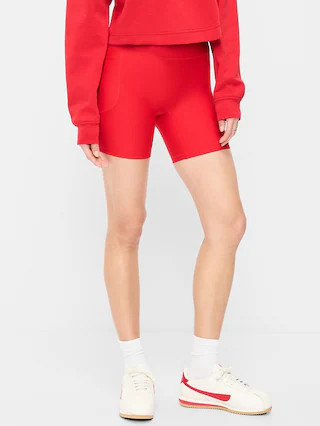 Extra-High Waisted PowerSoft Boundless Pocket Biker Shorts-- 6-inch inseam - No Front Seam | Old Navy (US)
