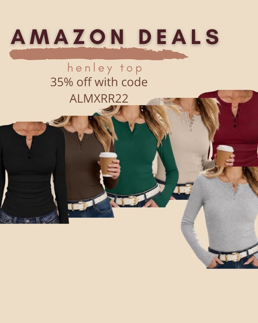 $10 ends 6/14

Amazon fashion
Amazon deals
Henley top
Basic top

#LTKSaleAlert