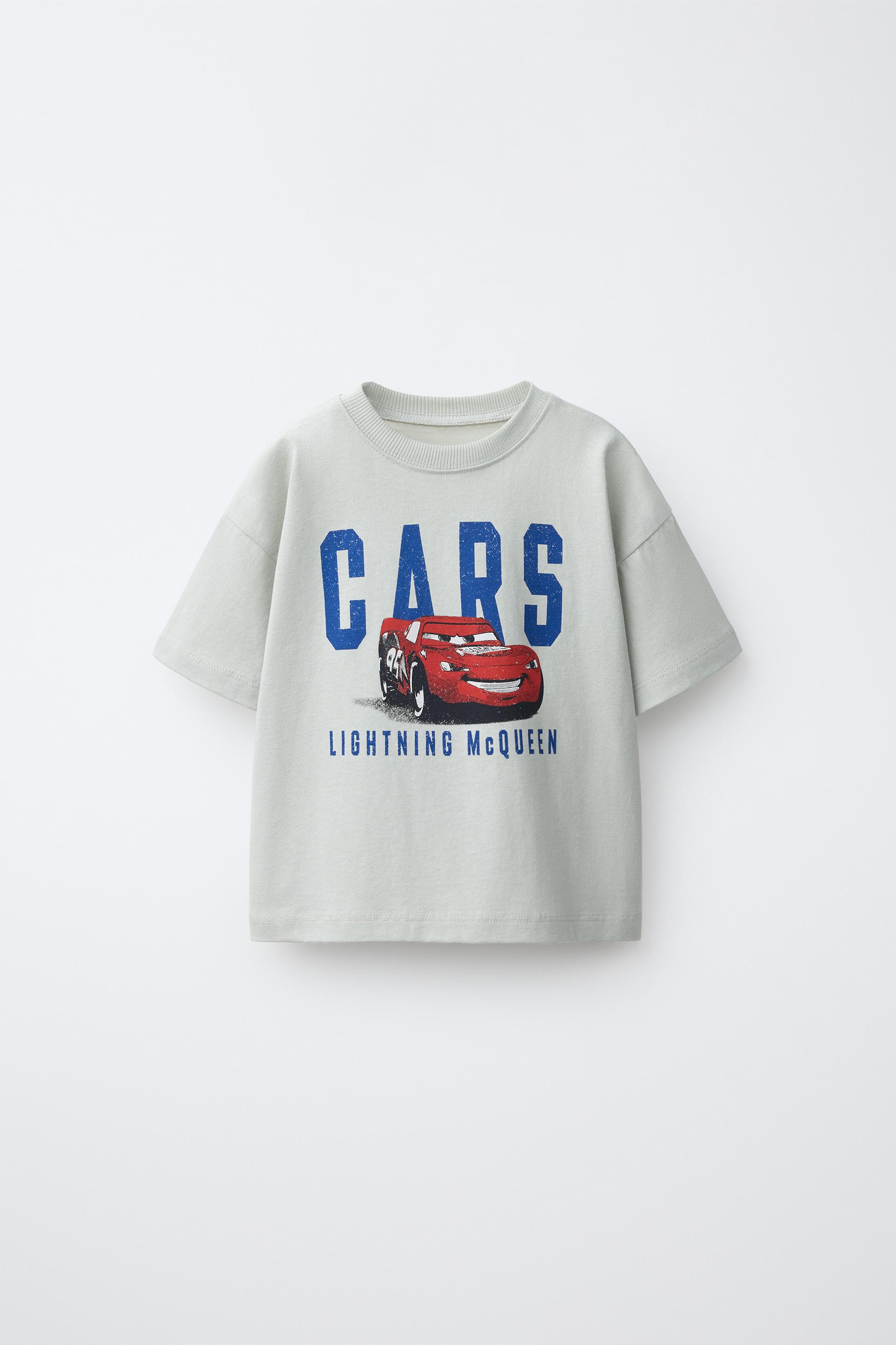 Zara - Cars Lightning Mcqueen © Disney/Pixar Graphic T-Shirt - Blue / Gray - 5 Years (43,3 Inches) - Kids | Zara US