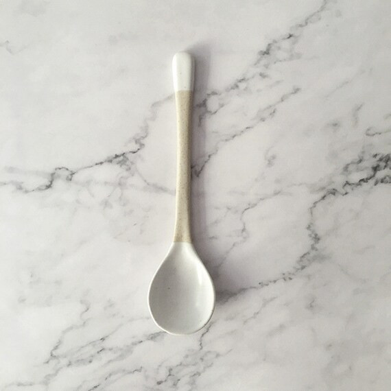 Minimalist handmade spoon,Handmade white ceramic spoon，kitchen decor, house warming gift, foodi... | Etsy (US)