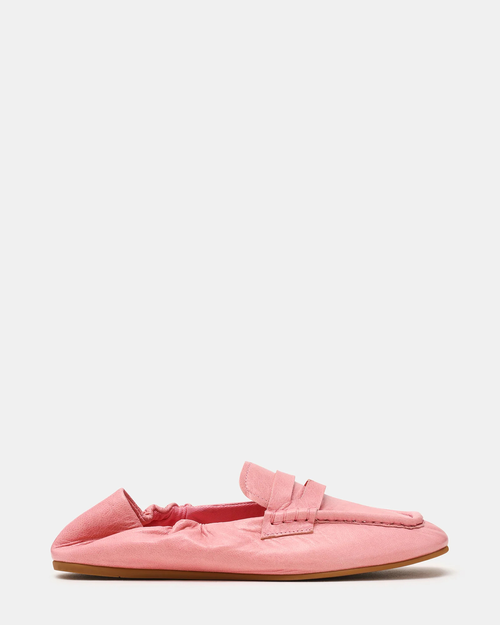 EURRY Pink Leather Square-Toe Women's Loafer | Steve Madden (US)