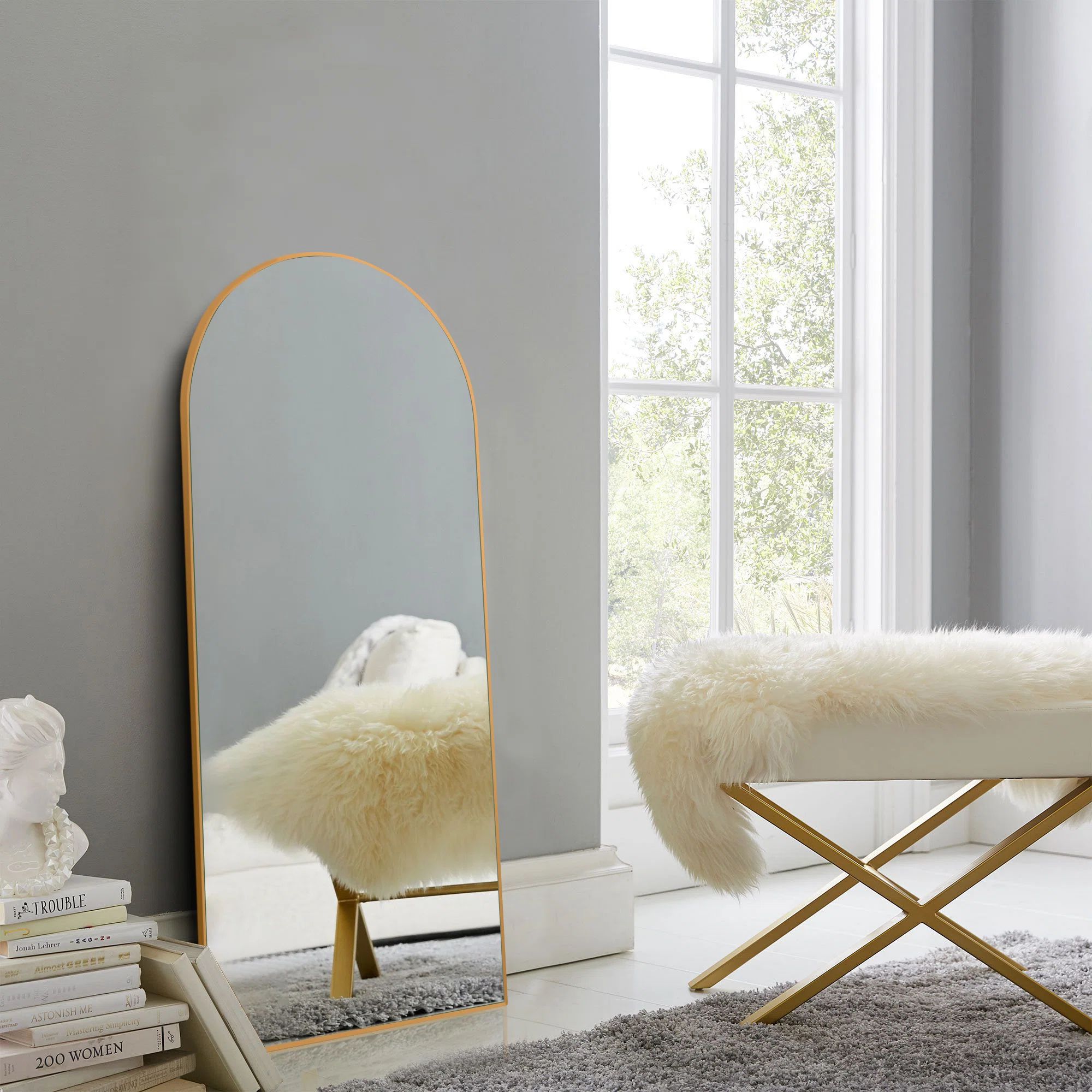 Willa Arlo Interiors Mayores 64.2" Arch Floor and Wall Mirror & Reviews | Wayfair | Wayfair North America