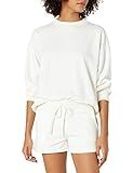 Amazon.com: The Drop Women's Margot Loose Long Sleeve Crewneck Drop Shoulder Sweatshirt, Ivory, L... | Amazon (US)
