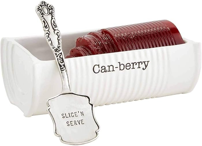 Mud Pie Can-Berry Ceramic Cranberry Serving Dish, Includes Spatula | Amazon (US)