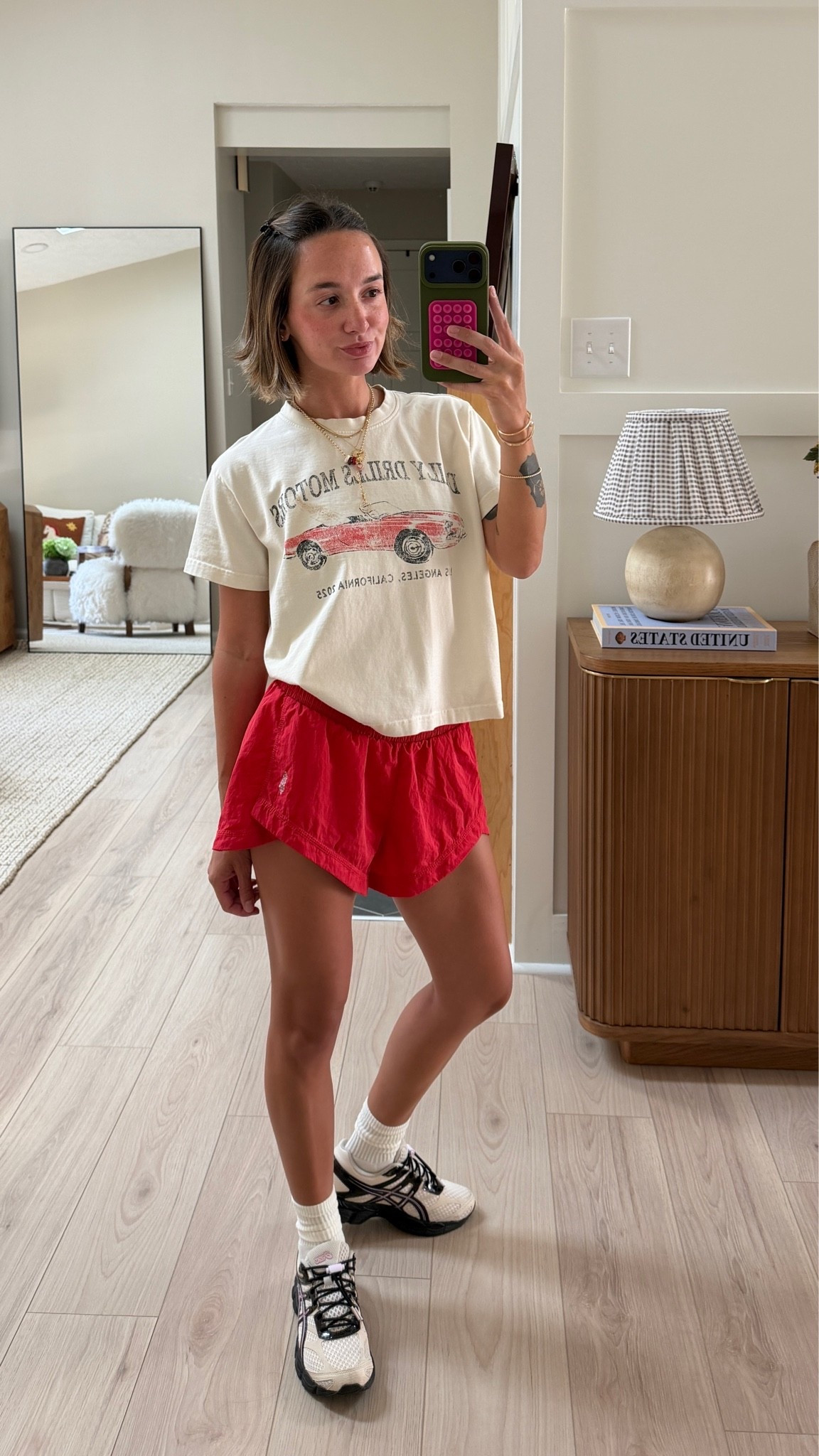 XS shorts! Linked similar for tee and sneakers!