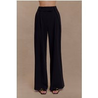 Jacqueline Pleated Wide Leg Pants / Black | MESHKI | M | Meshki UK