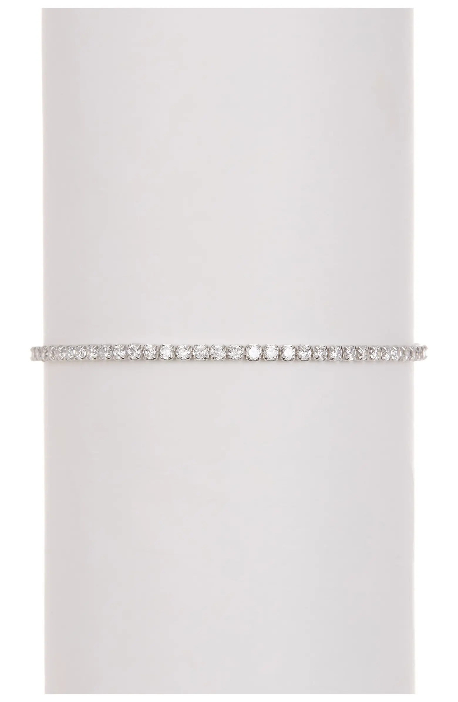 White Rhodium Plated Swarovski Crystal Accented Lariat Bracelet | Nordstrom Rack