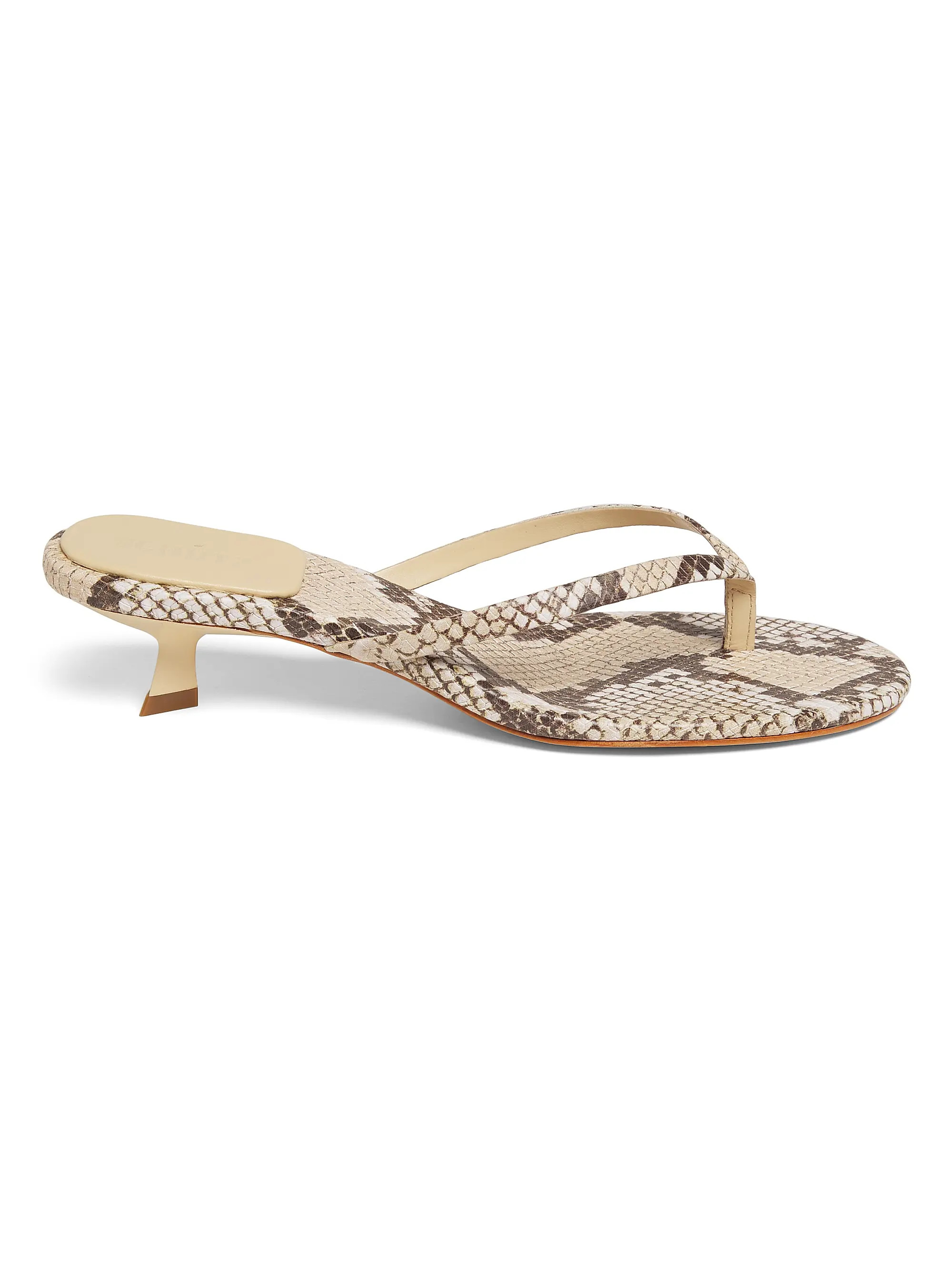 Carolyn Snake-Print Leather Sandals | Saks Fifth Avenue