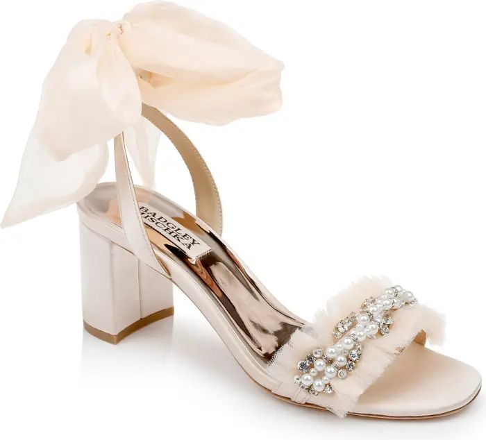 Badgley Mischka Collection Tana Ankle Tie Sandal | Nordstrom | Nordstrom