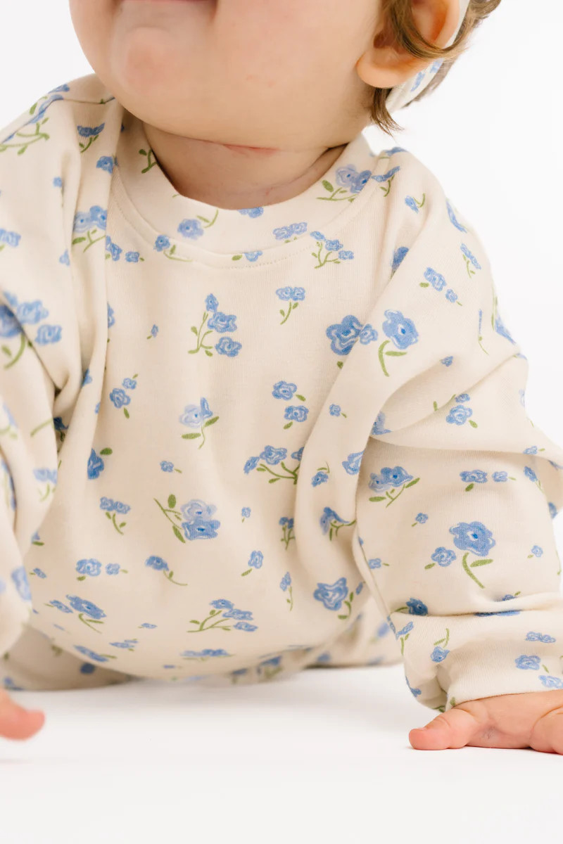 Blue Blooms Sweatsuit | Little One Shop Co