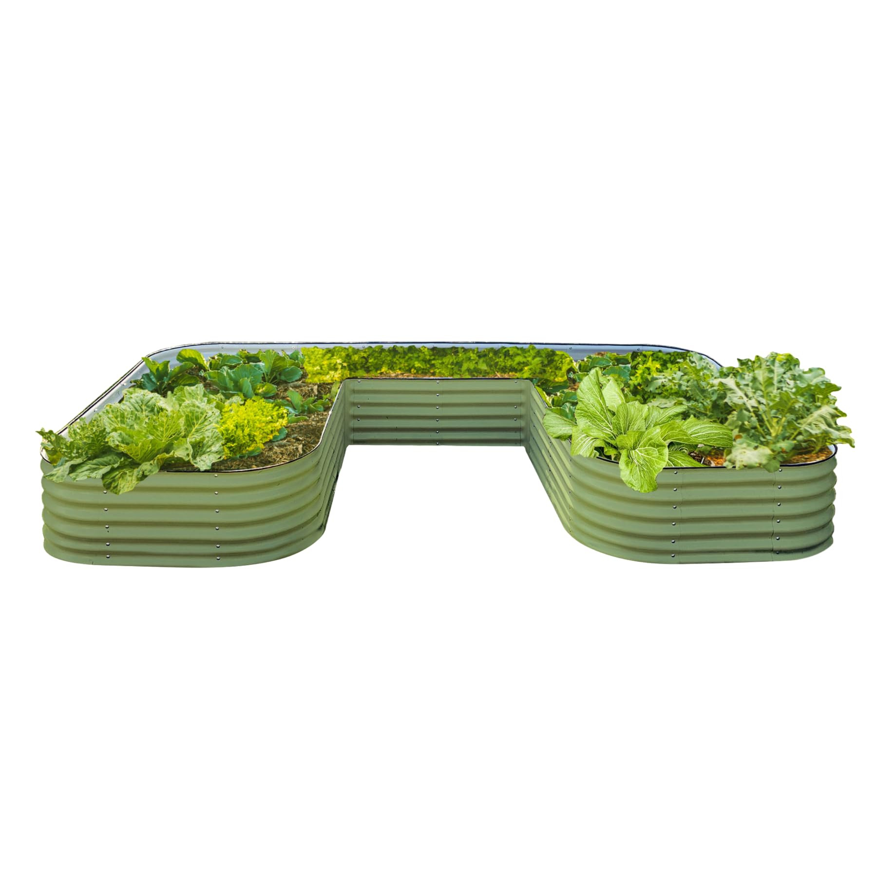 Vego garden 17" Tall U-Shape Raised Garden Bed Metal Raised Planter Bed for Vegetables Flowers Gr... | Amazon (US)