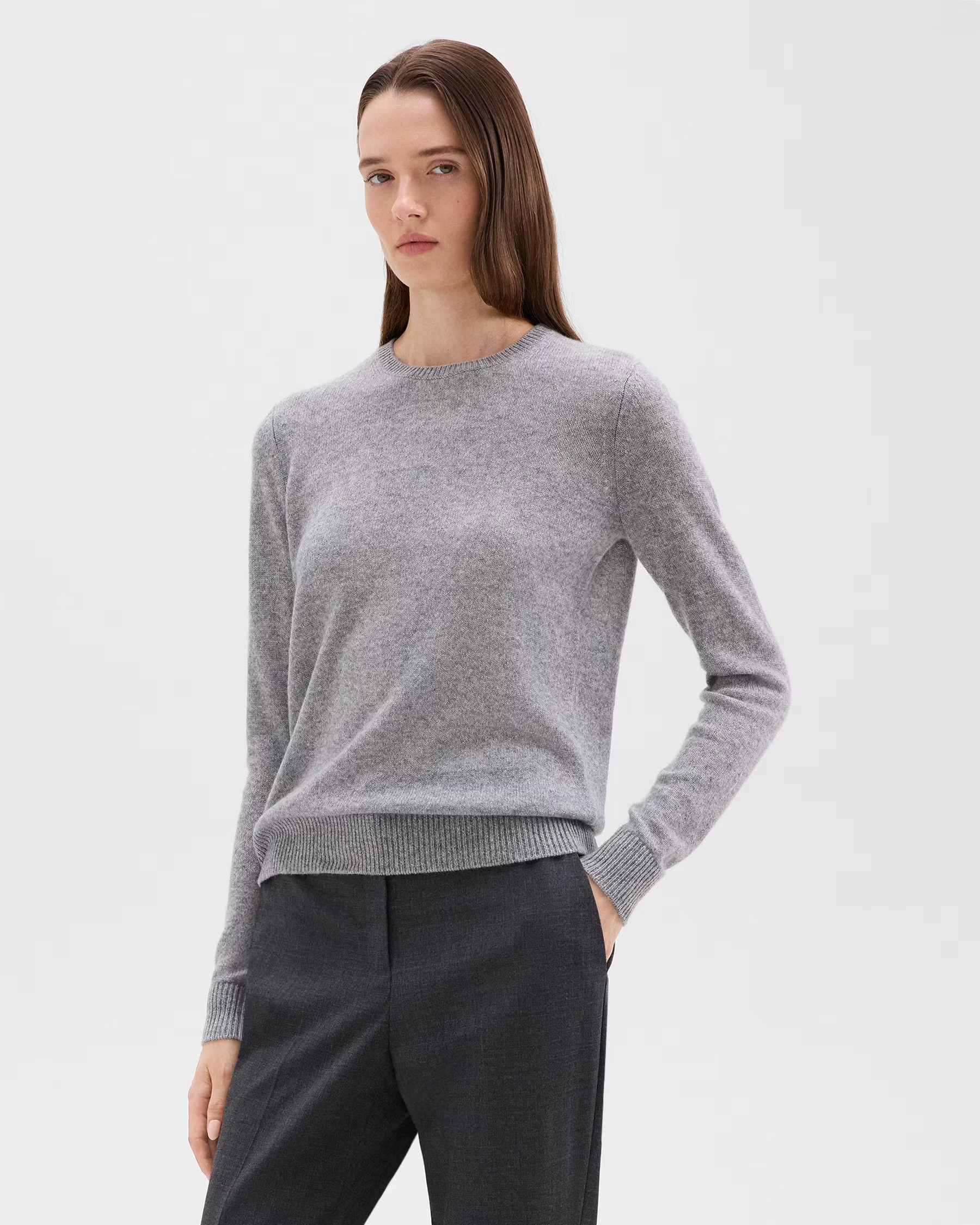 Crewneck Sweater in Feather Cashmere | Theory