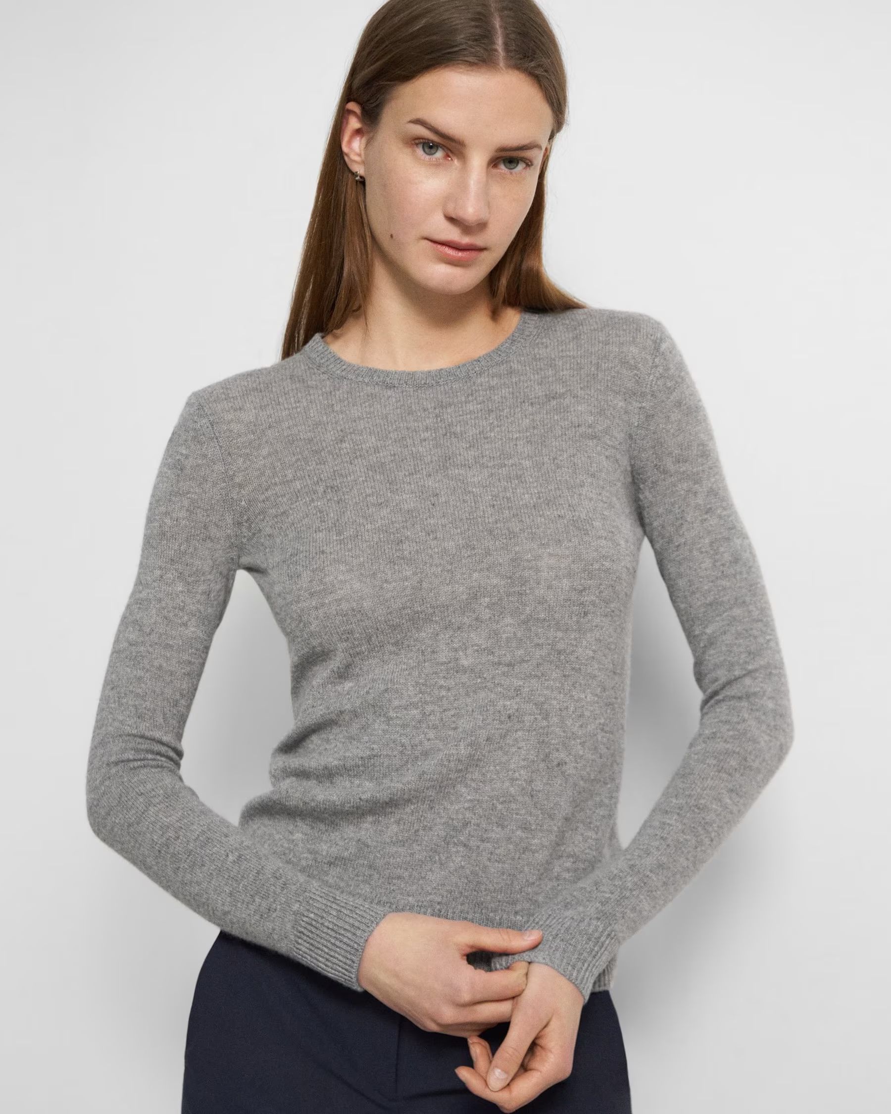 Crewneck Sweater in Feather Cashmere | Theory