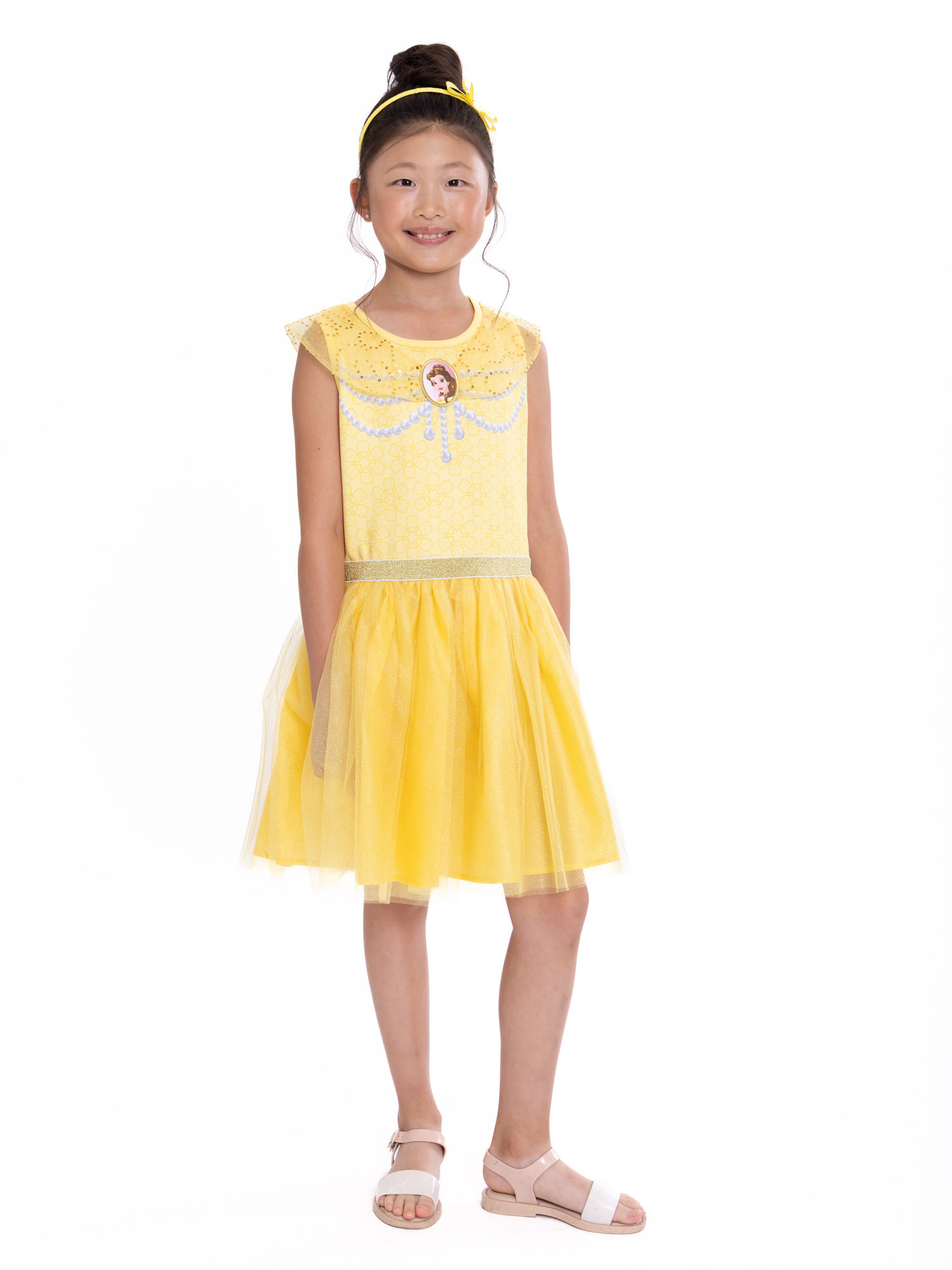 Disney Princess Girls Belle Cosplay Dress, Sizes 4-16 | Walmart (US)