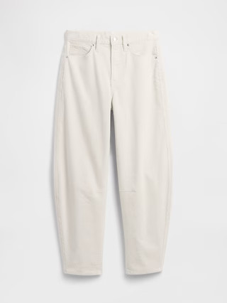 High Rise Barrel Corduroy Pants | Gap Factory