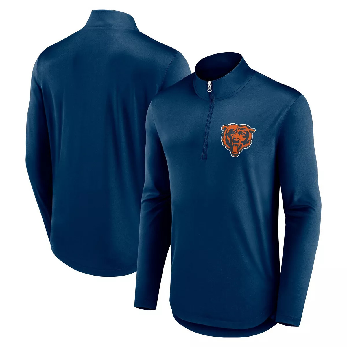Men's Fanatics Branded Navy Chicago Bears Quarterback Quarter-Zip Top | Kohl's