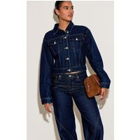 Indigo Slim Fit Denim Jacket | PrettyLittleThing US