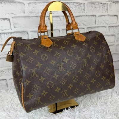 Louis Vuitton Boston Bag Speedy 30 Monogram Handbag M41526 w/ Cadena Vintage 80s | eBay US