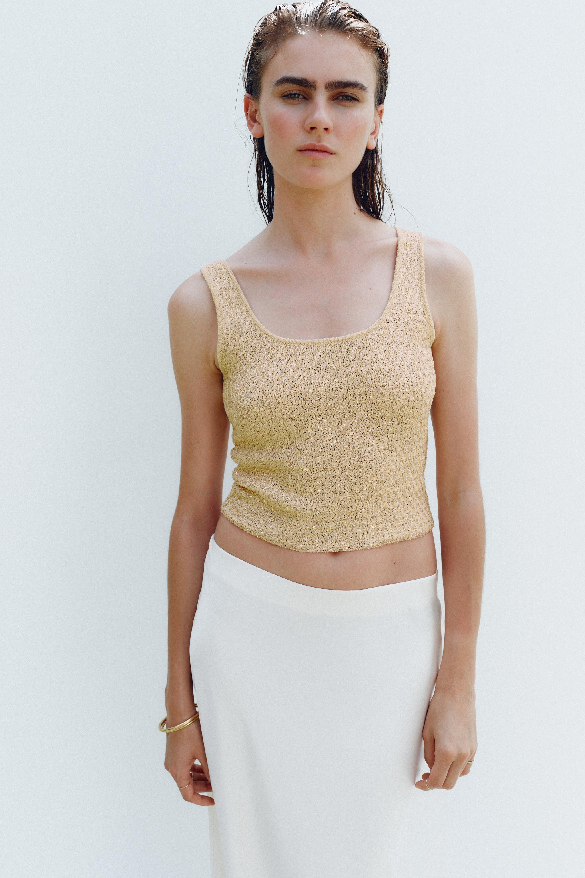 SEQUIN KNIT TOP | Zara US