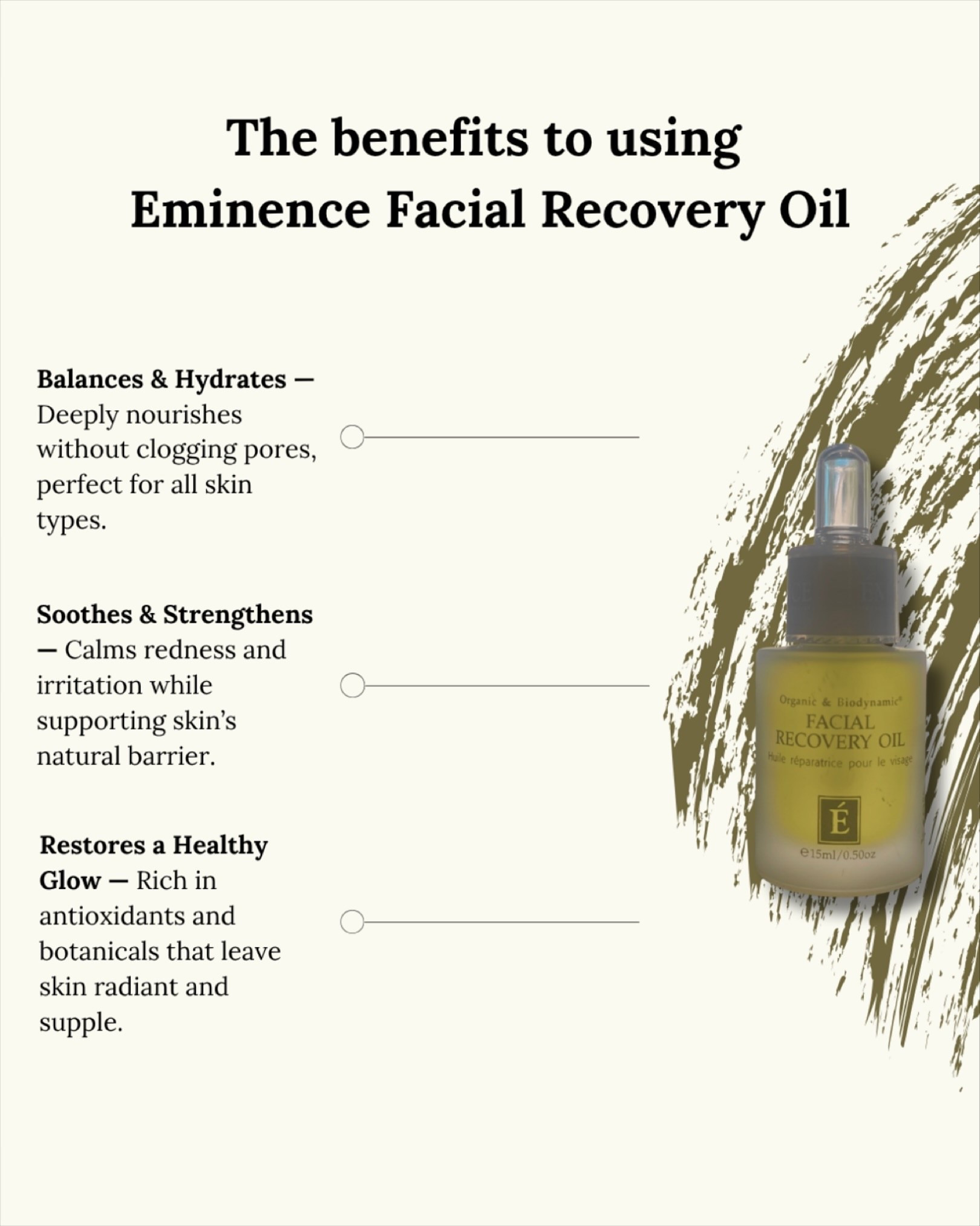 Meet your new glow essential ✨

Eminence Facial Recovery Oil is liquid gold for your skin — balancing, soothing, and restoring that healthy, dewy radiance we all love.
 
Add a few drops to your routine and thank us later.🤍
#eminenceorganics #skingoals #facialrecoveryoil #amandarustmannskincare #tampaskincare #naturalskincare #glowfromwithin #skincaretips

#LTKOver40 #LTKBeauty #LTKselfcare