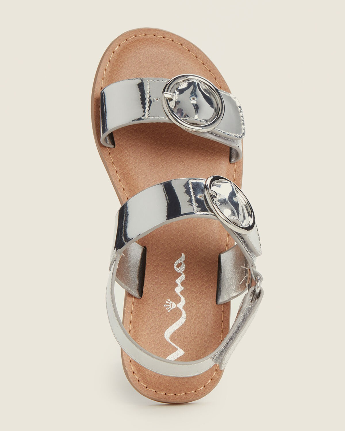 (Kids Girls) Silver Brunny Metallic Flat Sandals | Century 21 Department Stores