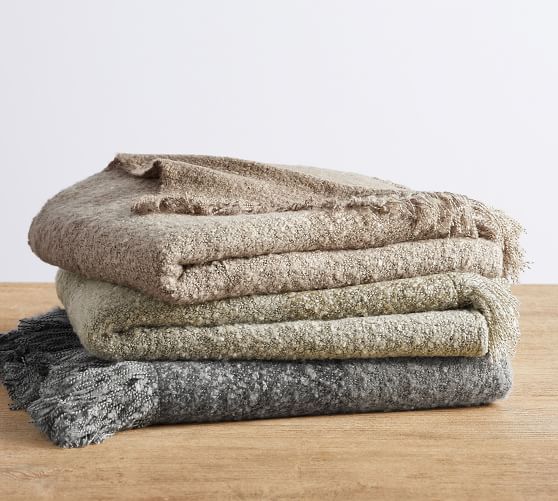 Heathered Boucle Throw | Pottery Barn (US)