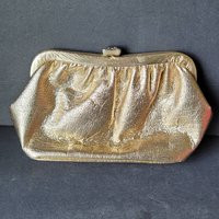Vintage Gold Metallic Crinkled Clutch | Etsy (US)