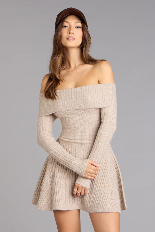 Wrapped Up Cute Off-The-Shoulder Dress | Windsor Stores