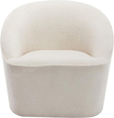 eLuxurySupply Barrel Swivel Chair - Traditional Barrel Upholstered Swivel Chair with Stain Resist... | Amazon (US)