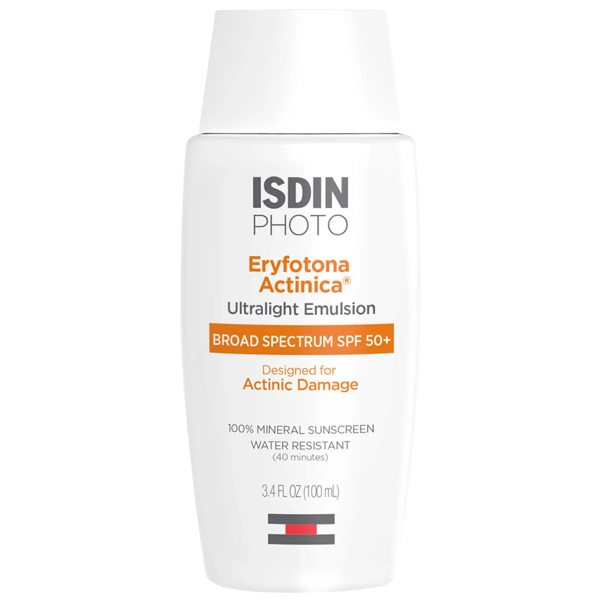 ISDIN Eryfotona Actinica Ultralight Non-pore clogging water-resistant Mineral Sunscreen SPF 50+ with Vitamin E 3.4 oz / 100 ml | Sephora (US)