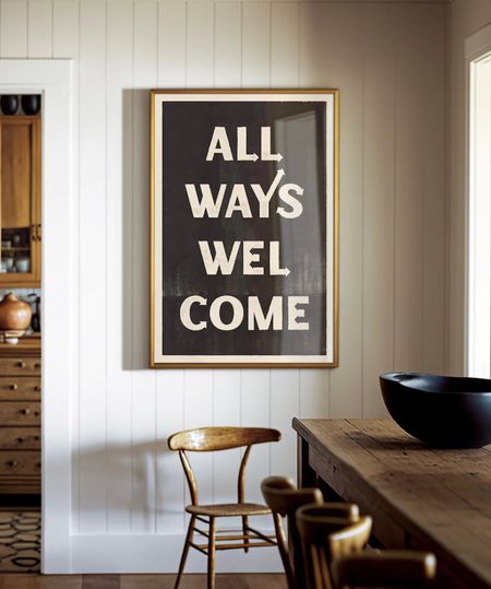 All Ways Welcome Typography Poster, Western Wall Art, Southwestern Decor, Entryway Art, Type Print, Eclectic Boho Design, Black and White 

#LTKFind #LTKhome #LTKfamily