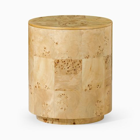 Volume Round Side Table (16.5") - Burl | West Elm (US)