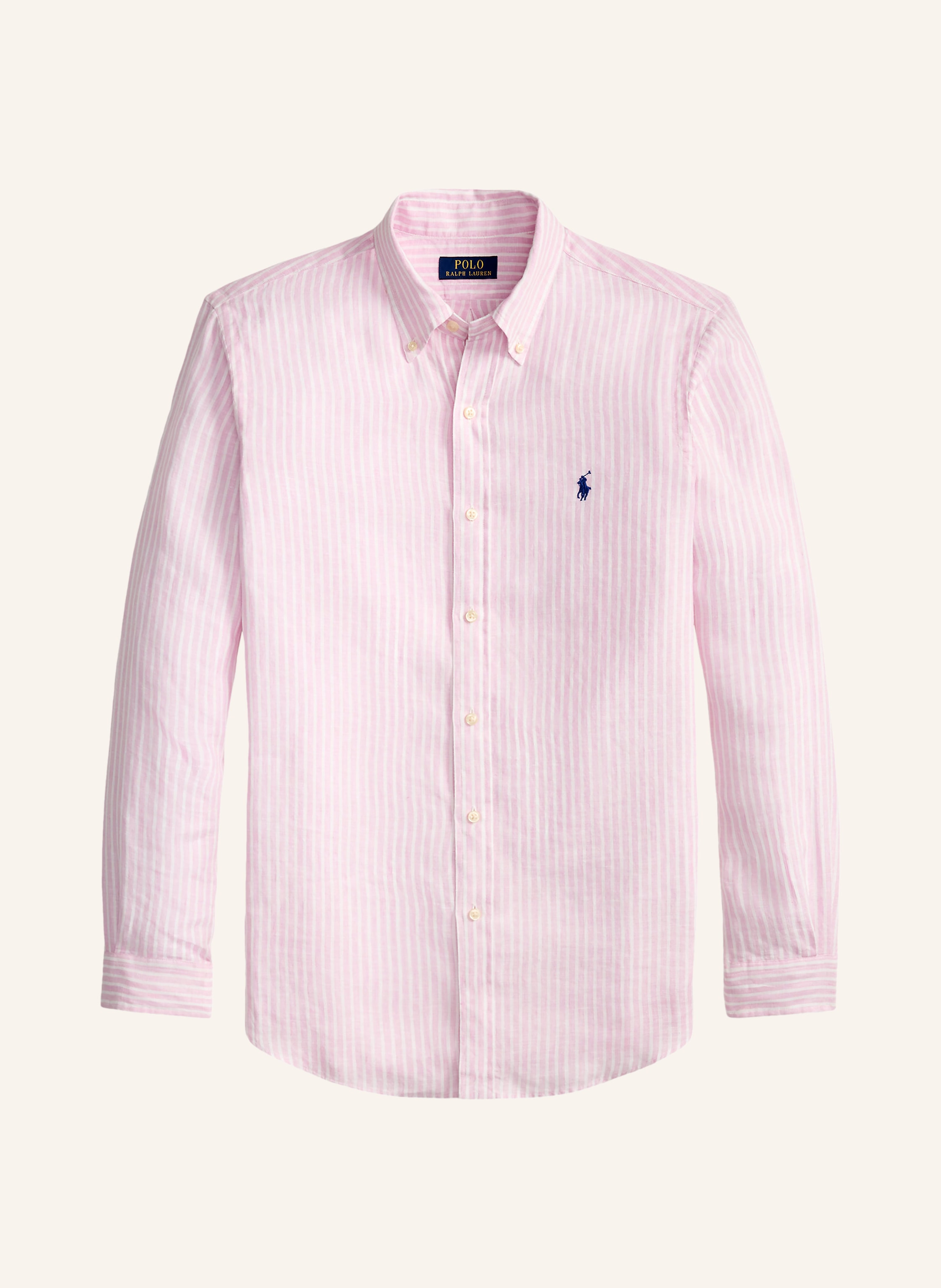 POLO RALPH LAUREN Leinenhemd Custom Fit in rosa / weiss | Breuninger (DACH)