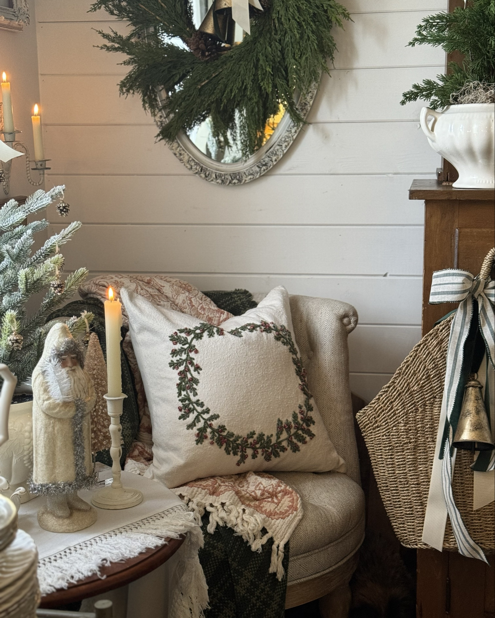 Studio Magee Wreath Pillow
This is a gorgeous pillow very high end texture, just lovely !

#LTKHome #LTKSeasonal #LTKHoliday