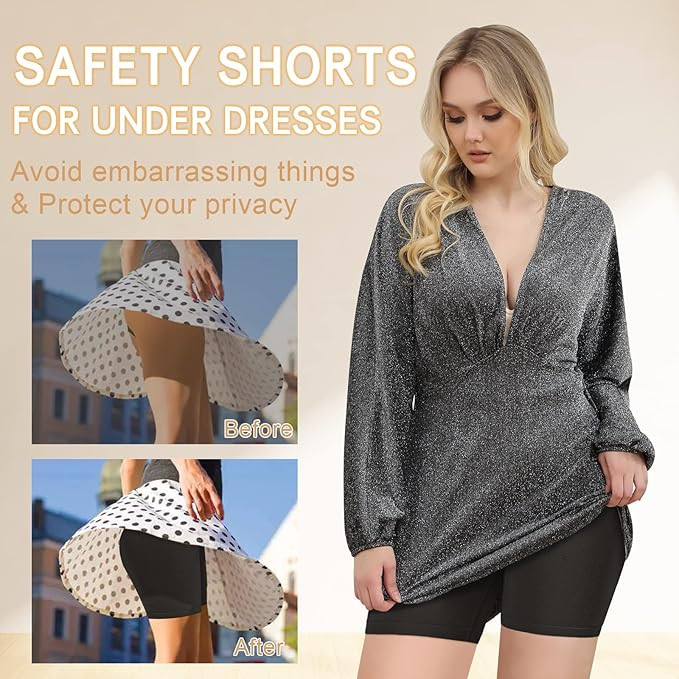 Reamphy 3 Pack Slip Shorts for Women Under Dress,Comfortable Smooth Yoga Shorts,Workout Biker Sho... | Amazon (US)