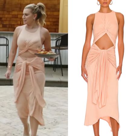 Lindsay Hubbard’s Pink Knot Front Cutout Dress