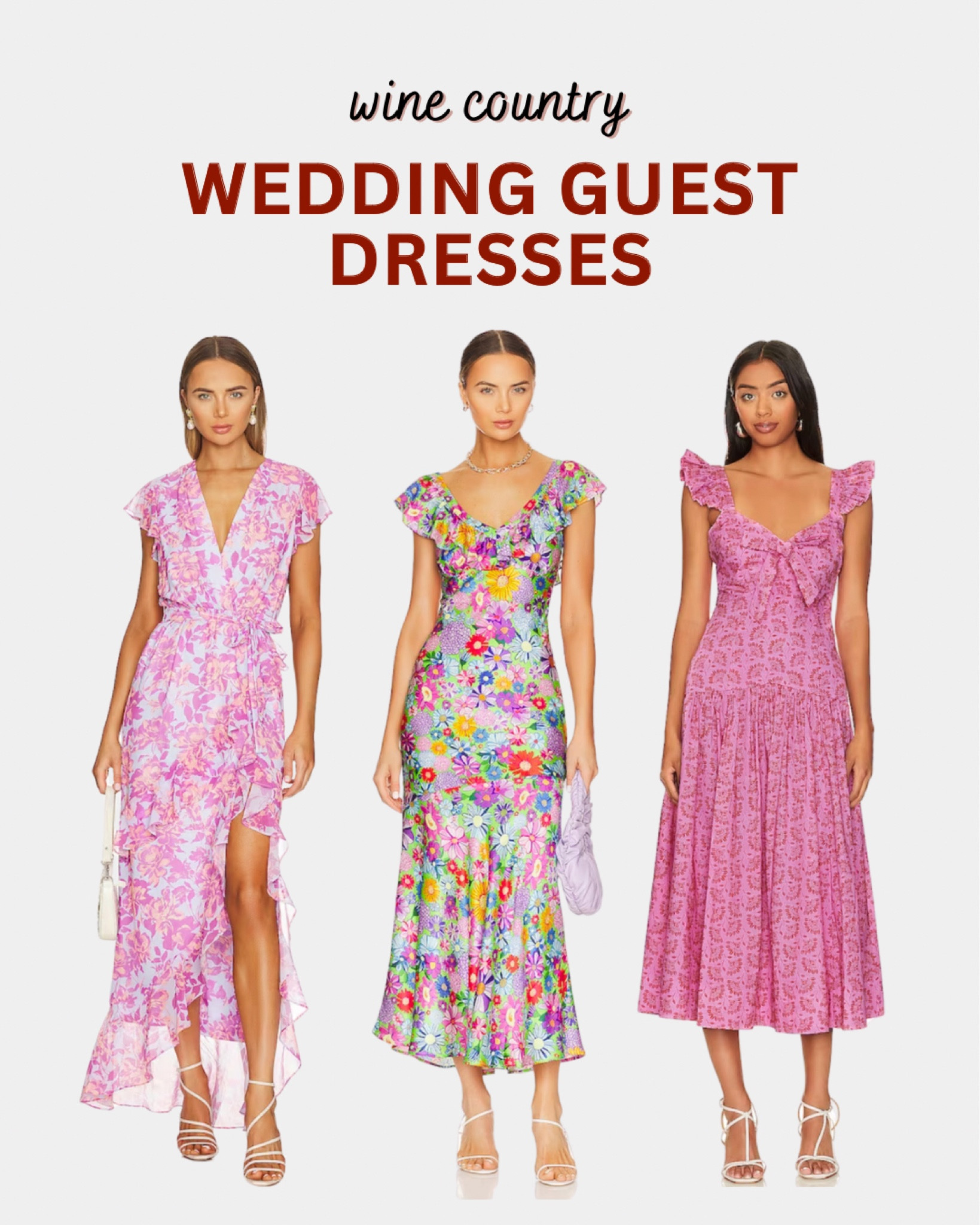 Pretty and pink wine country wedding guest dresses from Revolve! 🌸

Perfect for a spring wedding or vacation.


#LTKparties #LTKwedding #LTKstyletip