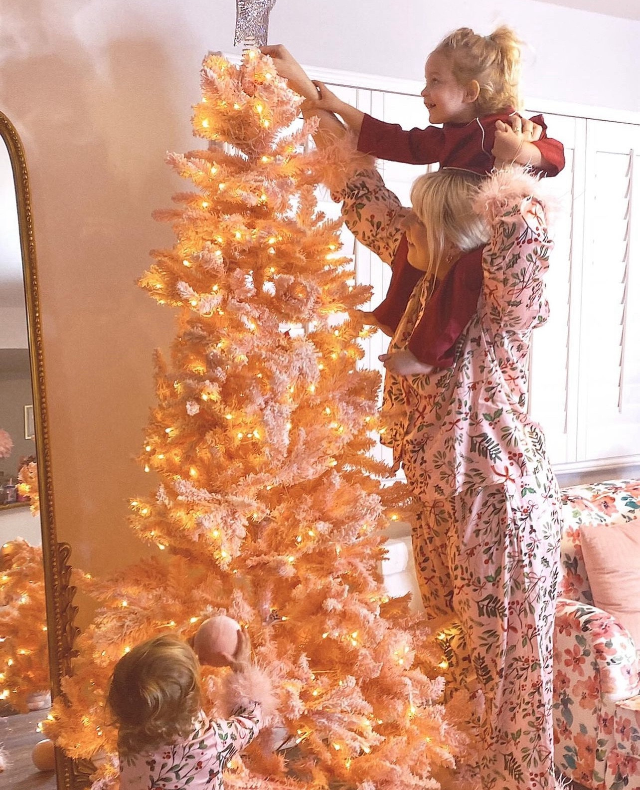making memories 🎄✨💗 #pinktree #christmasdecorations #christmastree #matchingfamilyoutfits #pajamas #xmaspajamas #xmas

#LTKHoliday #LTKfamily #LTKSeasonal