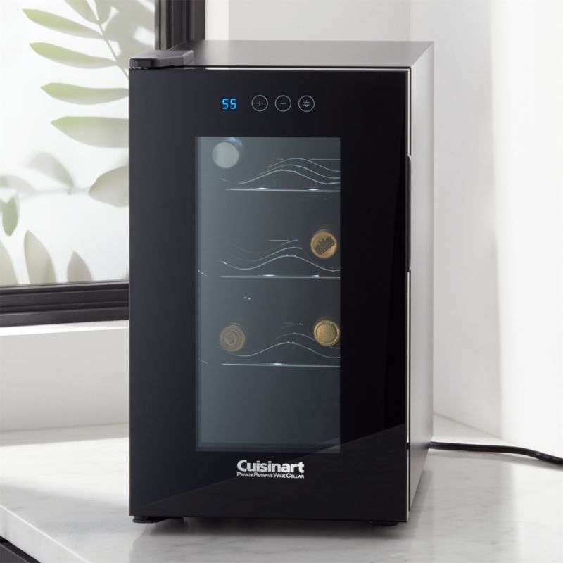 Cuisinart Private Reserve 8-Bottle Wine Cooler Fridge Cellar + Reviews | Crate & Barrel | Crate & Barrel