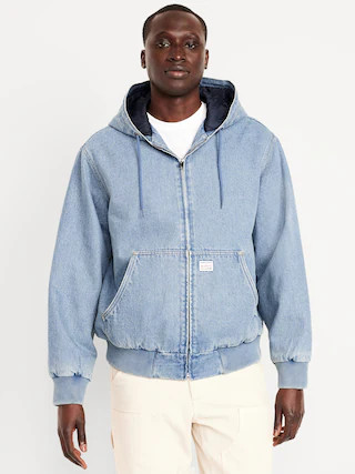 Oversized Denim Zip Hoodie | Old Navy (CA)